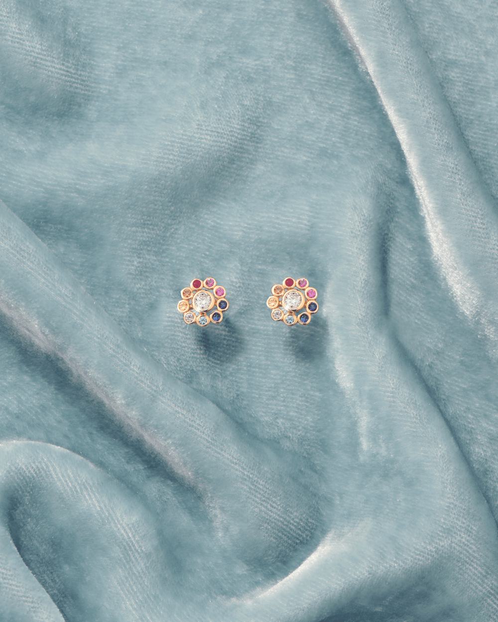 Boucles d'oreilles Bopha Diamants & Saphirs - TITYARAVY