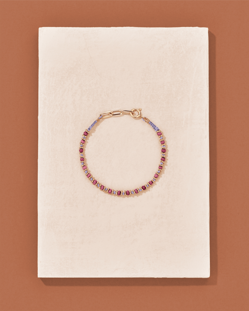 Bracelet Kamala rubis rose - TITYARAVY