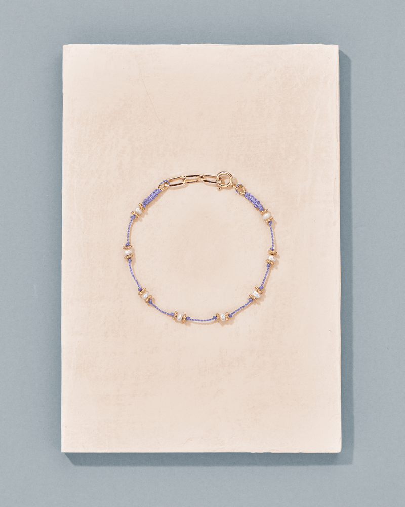 Bracelet Lotus lilas perles d'eau douce - TITYARAVY