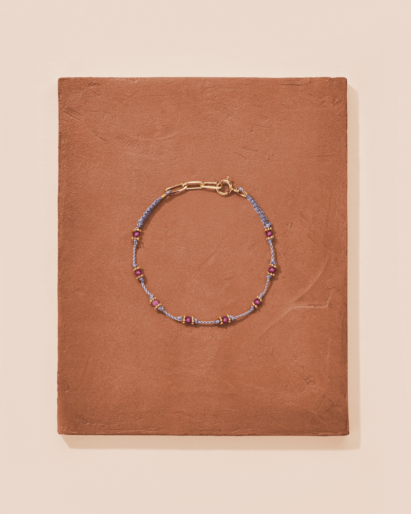 Bracelet lotus rubis rose - TITYARAVY