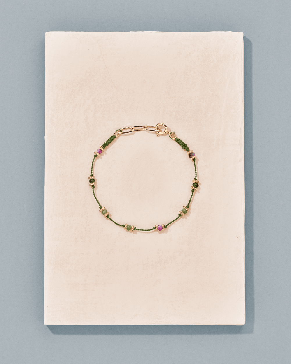 Lotus green zoïsite bracelet - TITYARAVY
