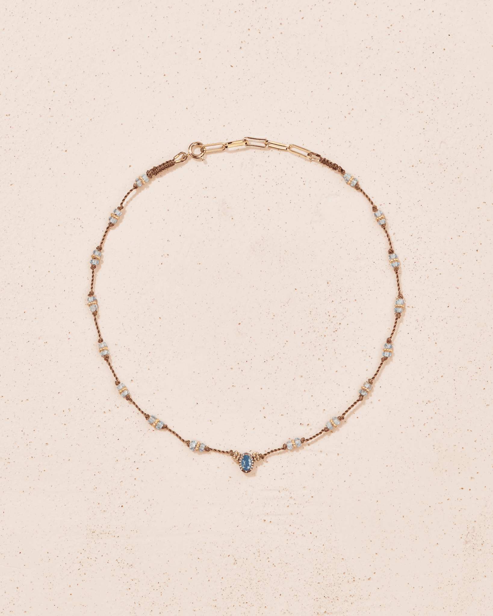 Collier Dâka Topaze Bleu - TITYARAVY