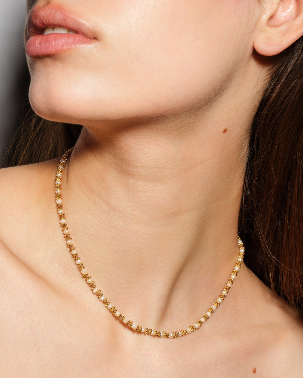 Collier Kamala Beige Perles D'eau Douce - TITYARAVY