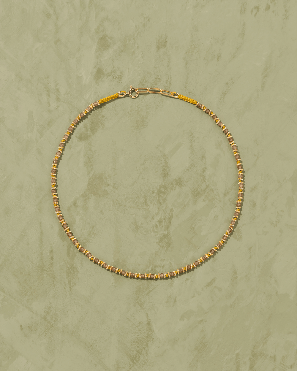 Kamala yellow smoky quartz necklace - TITYARAVY