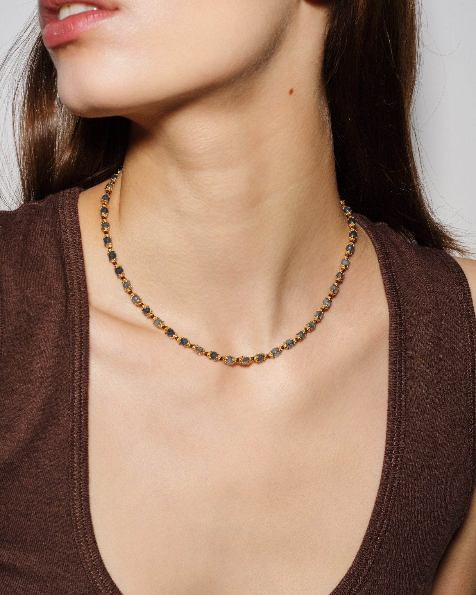 Collier Kamilah Aigue Marine Santa Maria - TITYARAVY