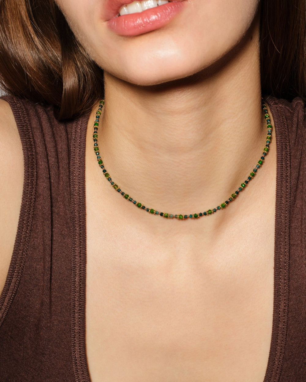 Collier Kravat Grandidierite & Diopside - TITYARAVY