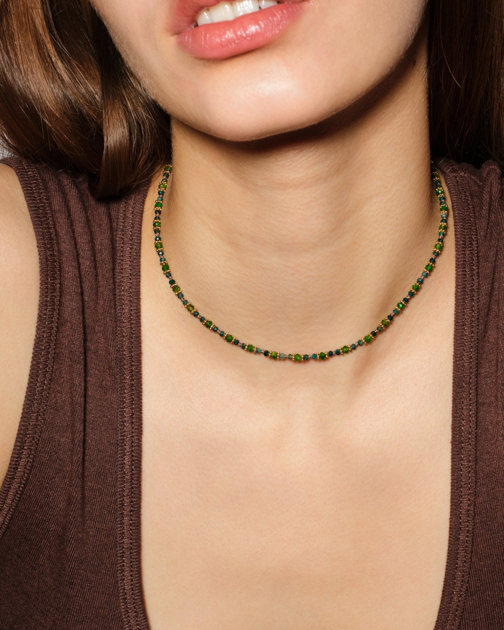 Collier Kravat Grandidierite & Diopside - TITYARAVY