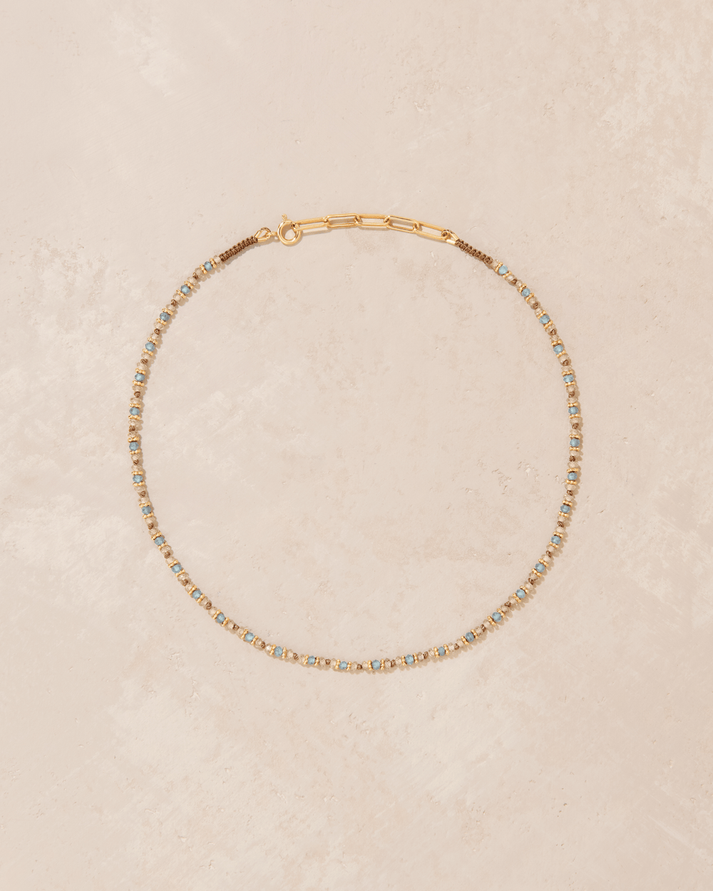 Collier Kravat Zircon Bleu & Champagne - TITYARAVY