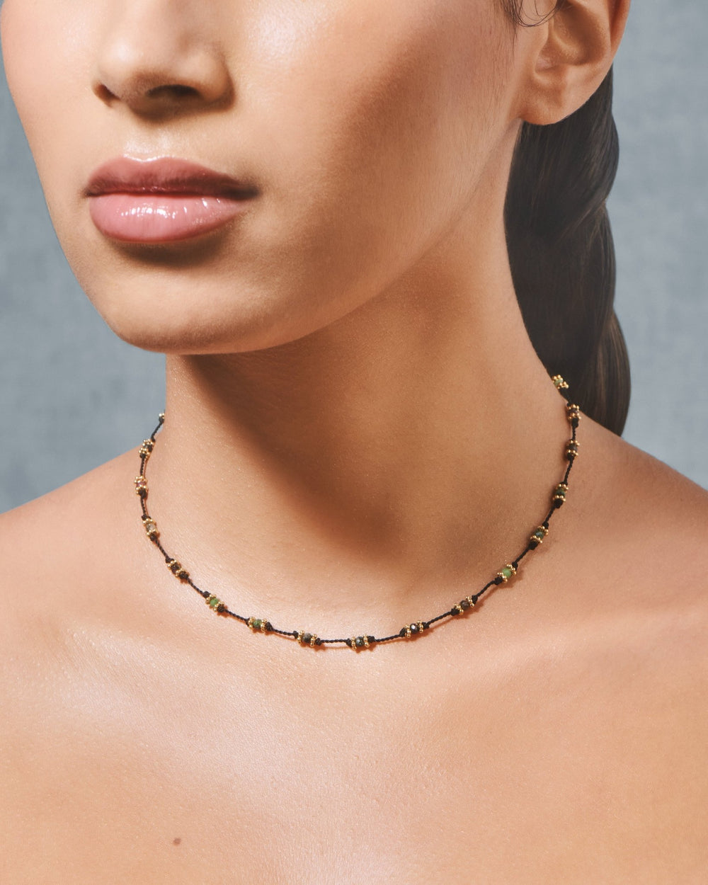 Collier Lotus Noir Zoïsite - TITYARAVY