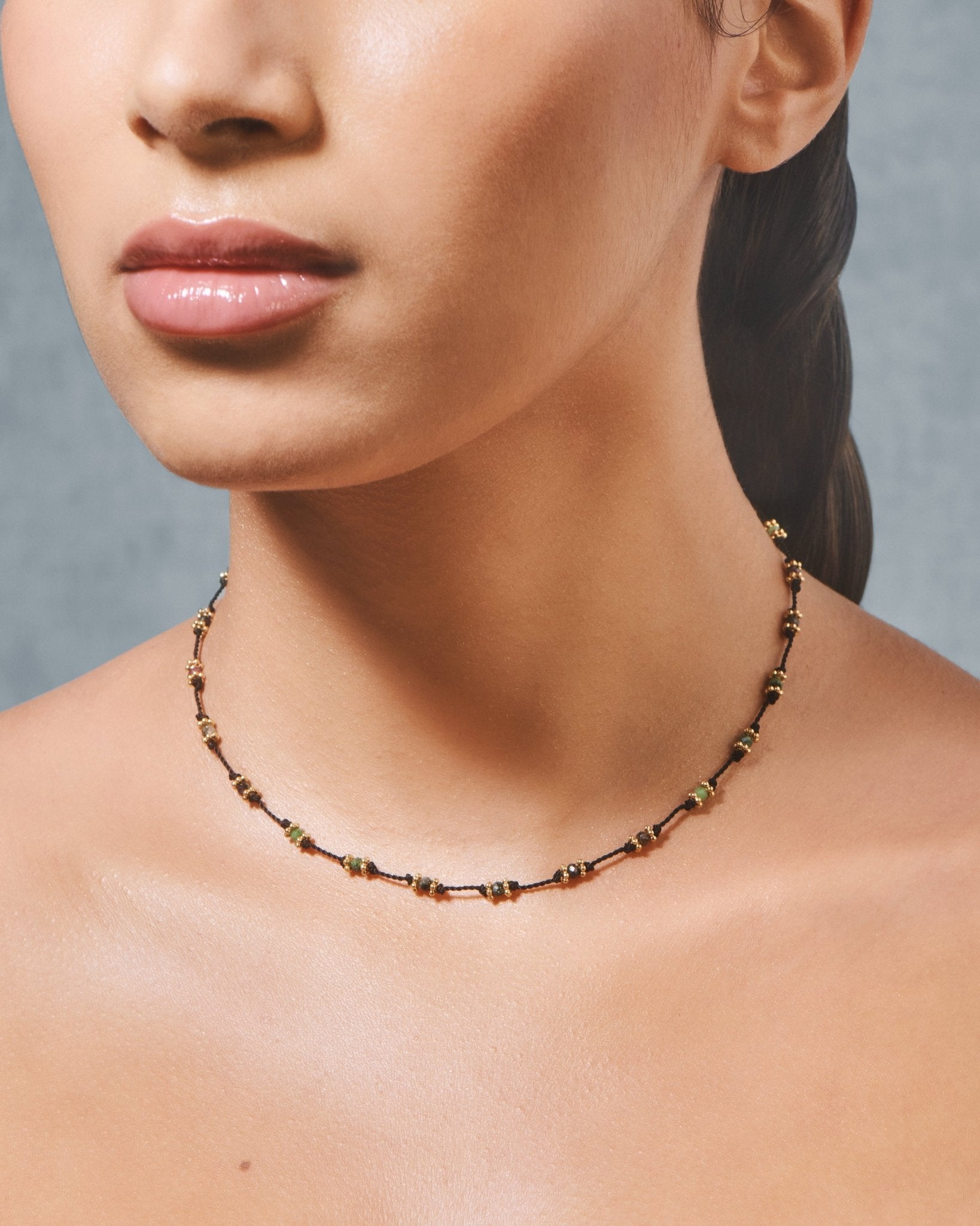 Collier Lotus Noir Zoïsite - TITYARAVY