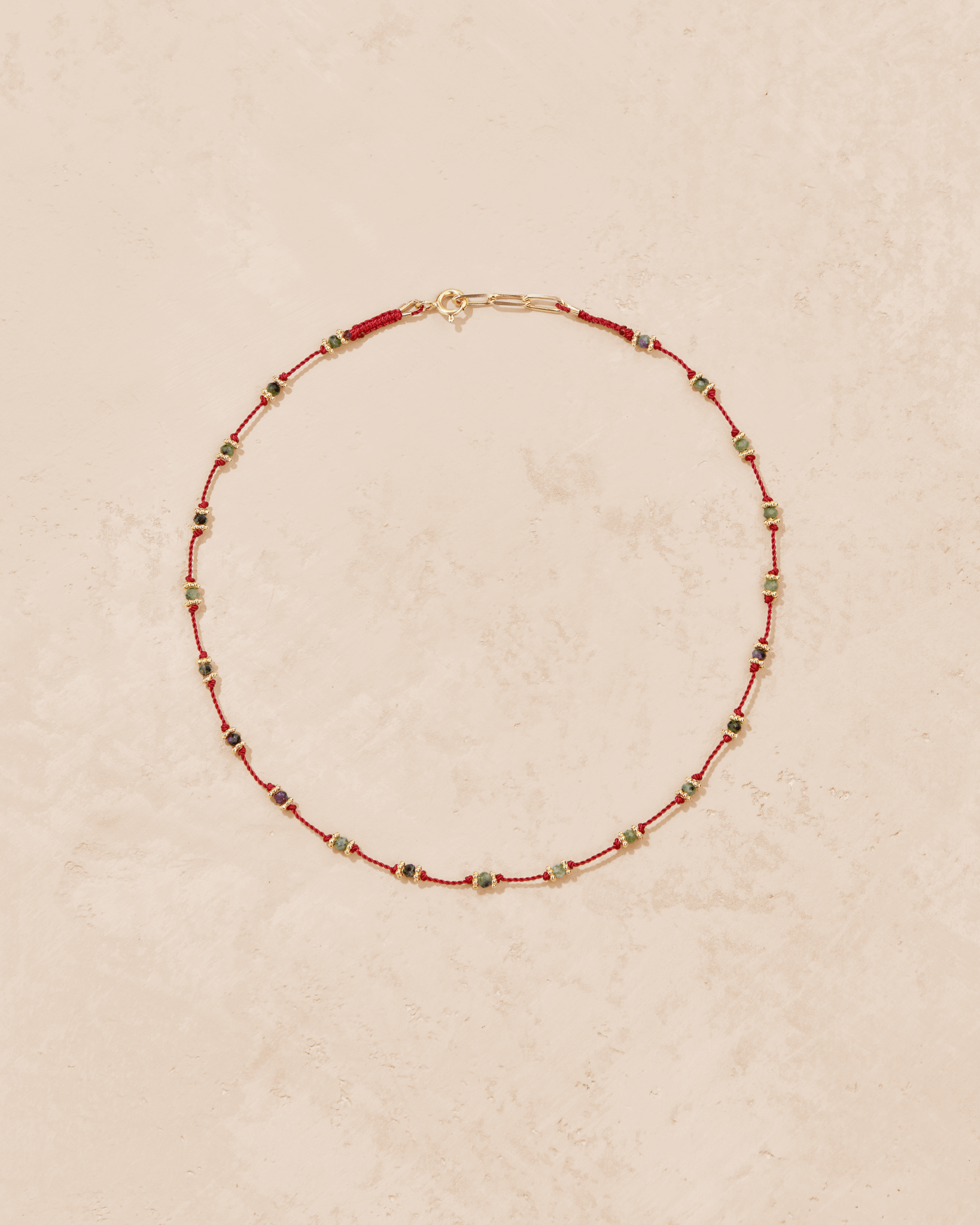 Collier Lotus Rouge Zoïsite - TITYARAVY