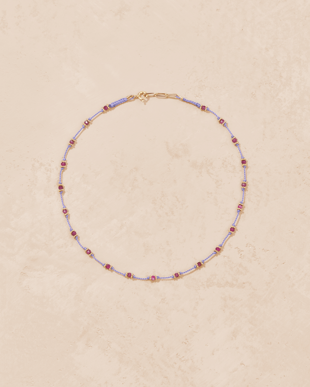 Collier Lotus Rubis Rose - TITYARAVY
