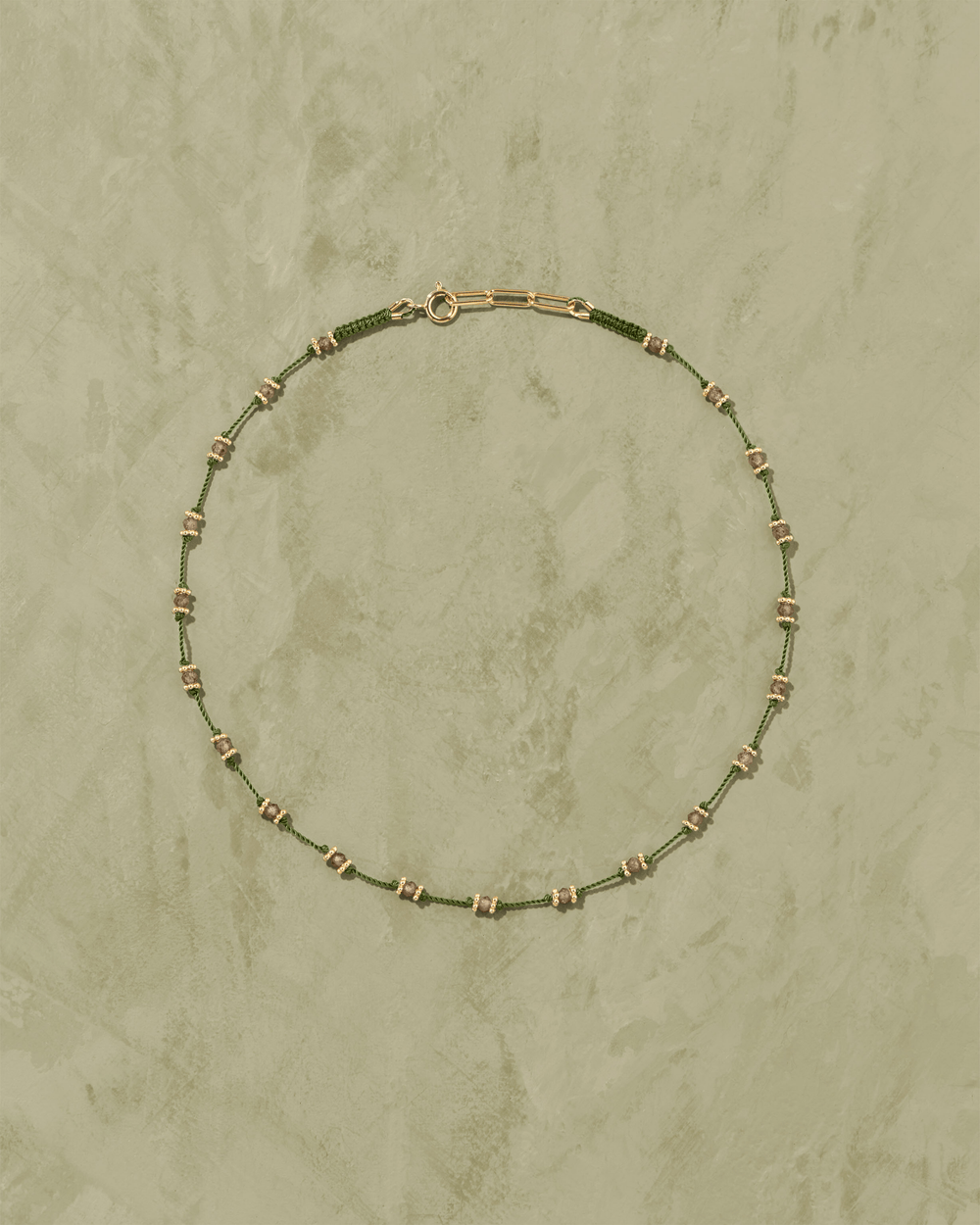 Lotus green smoky quartz necklace - TITYARAVY