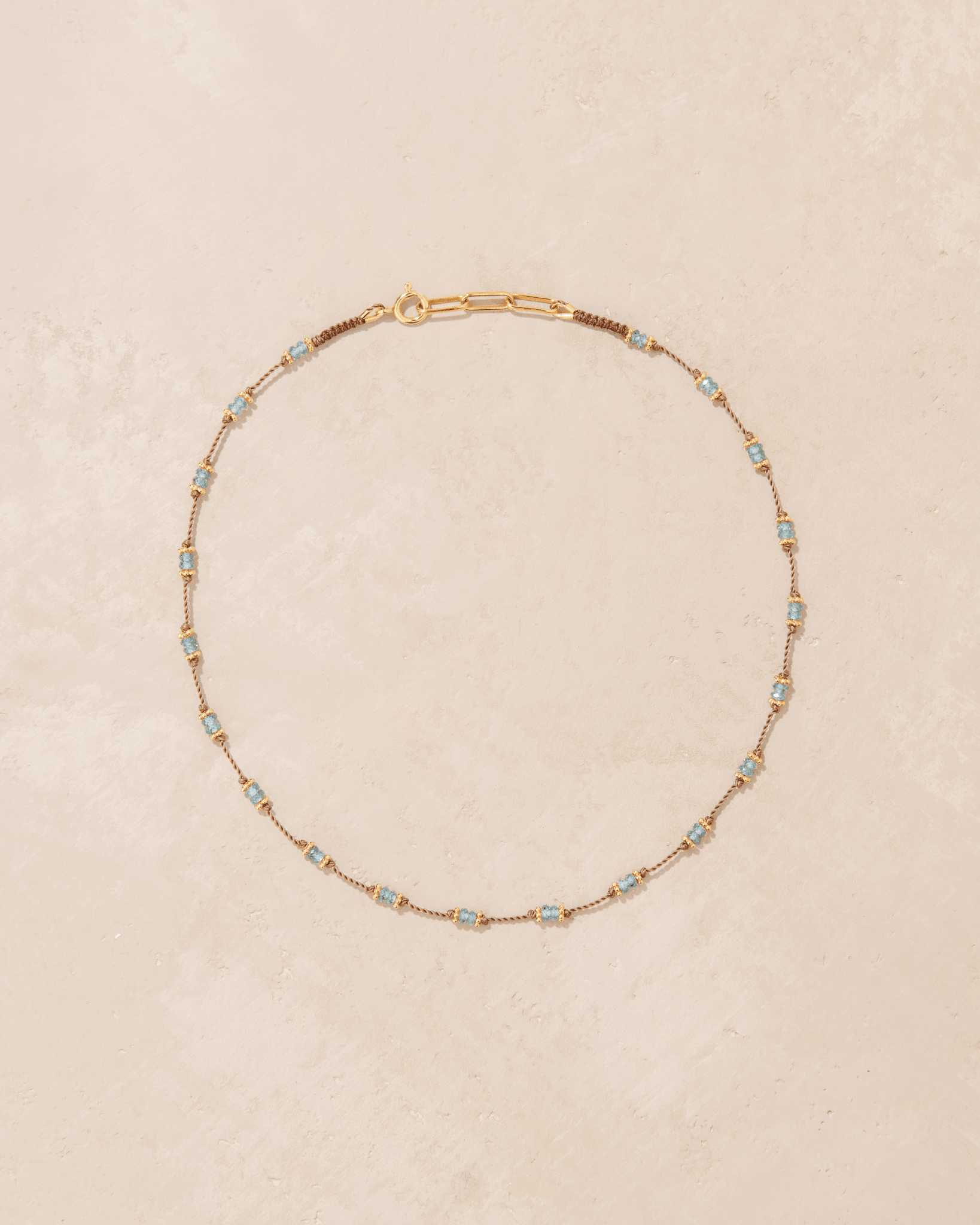 Collier Tiare Zircons Bleus - TITYARAVY