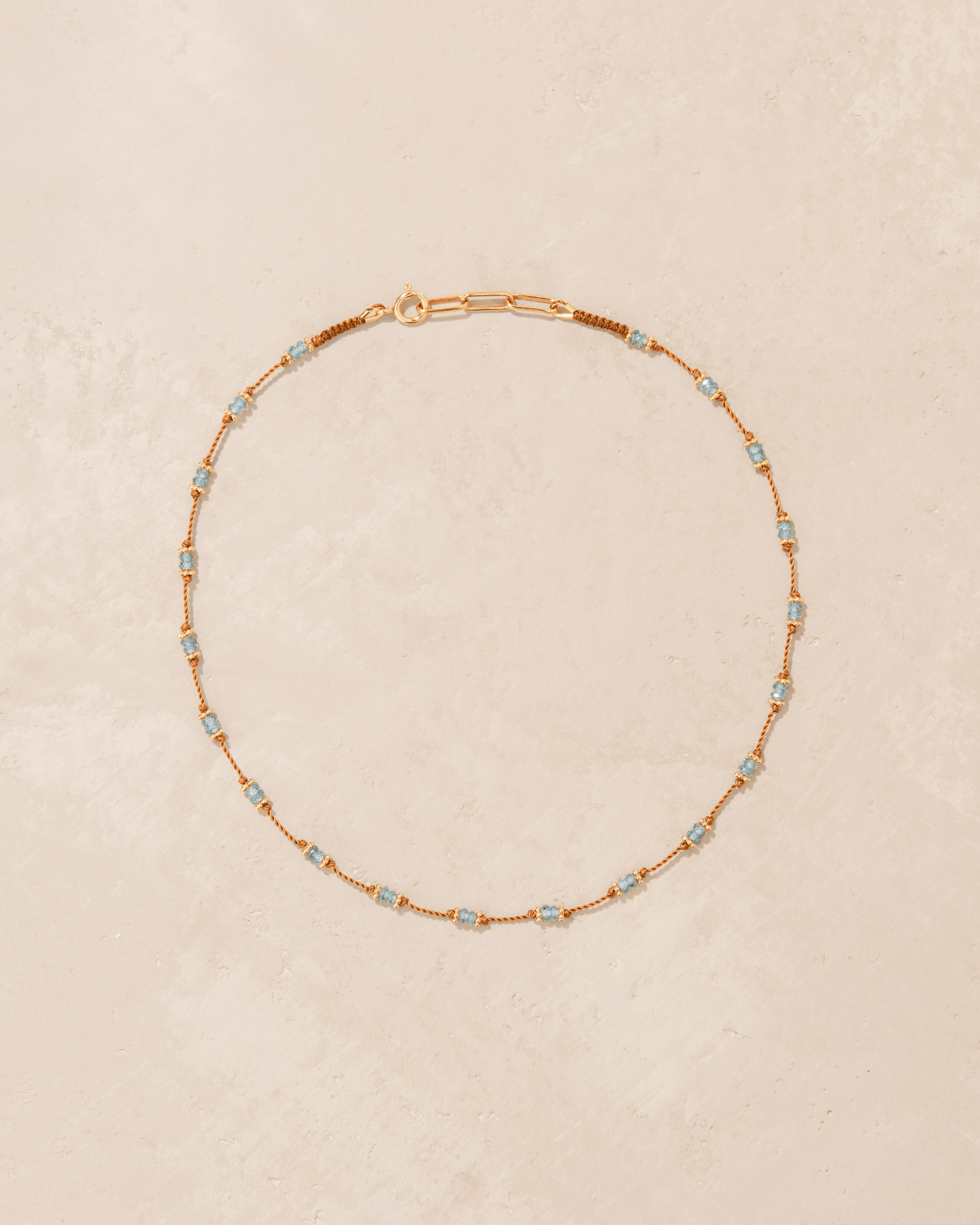 Collier Tiare Zircons Bleus - TITYARAVY