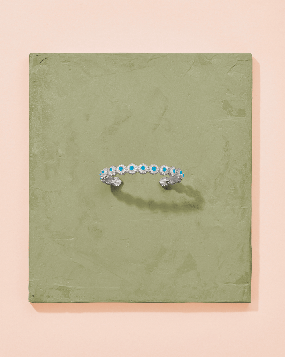 Silver Turquoise Saï Wedding Band - TITYARAVY