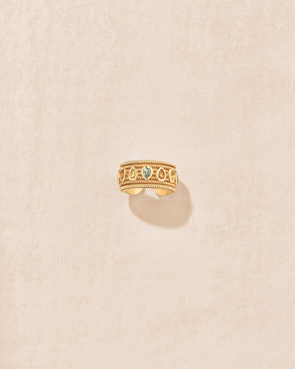Bague Sriphala 7 saphirs multicolores - TITYARAVY